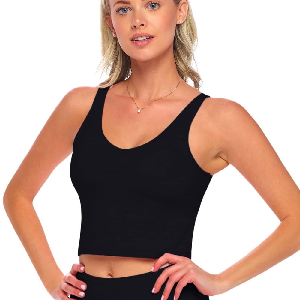 (A7) NEW Women’s Sports Bra Wirefree Padded Medium Support Crop Tank Top,‎ NWOT